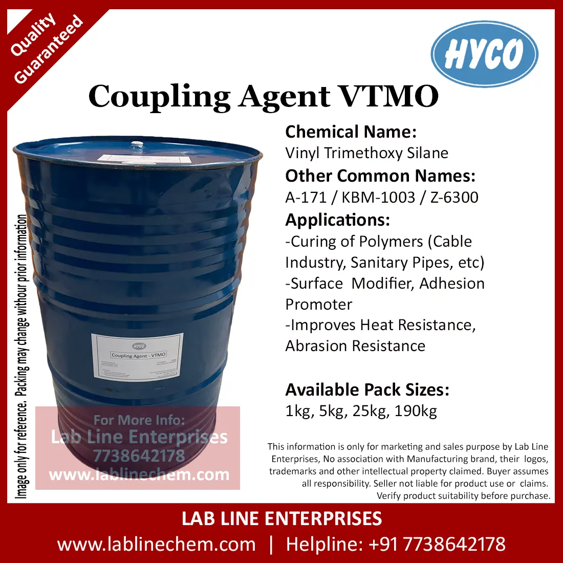 liquid chemical VTMO (Vinyl Trimethoxy Silane) CAS 2768-02-7 for sale