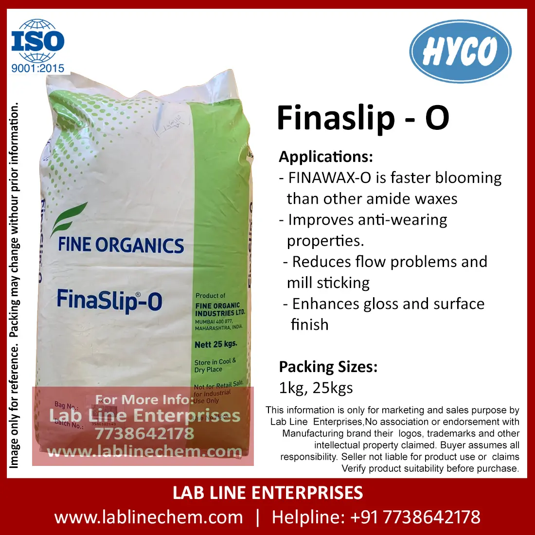 Finalip O Oleamide slip additive beads for polymer processing