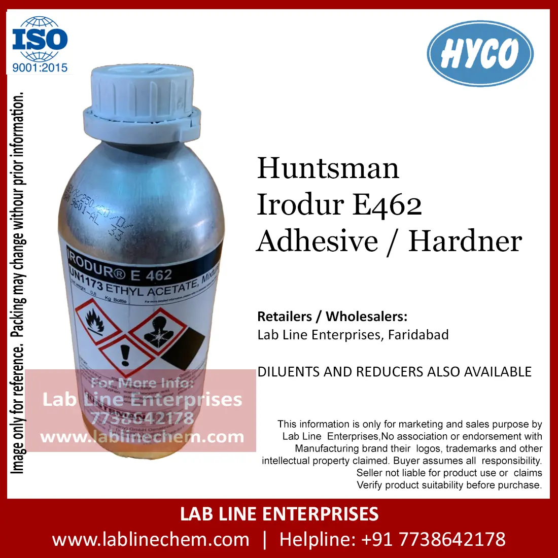 Irodur E 462 polyisocyanate hardener packaging