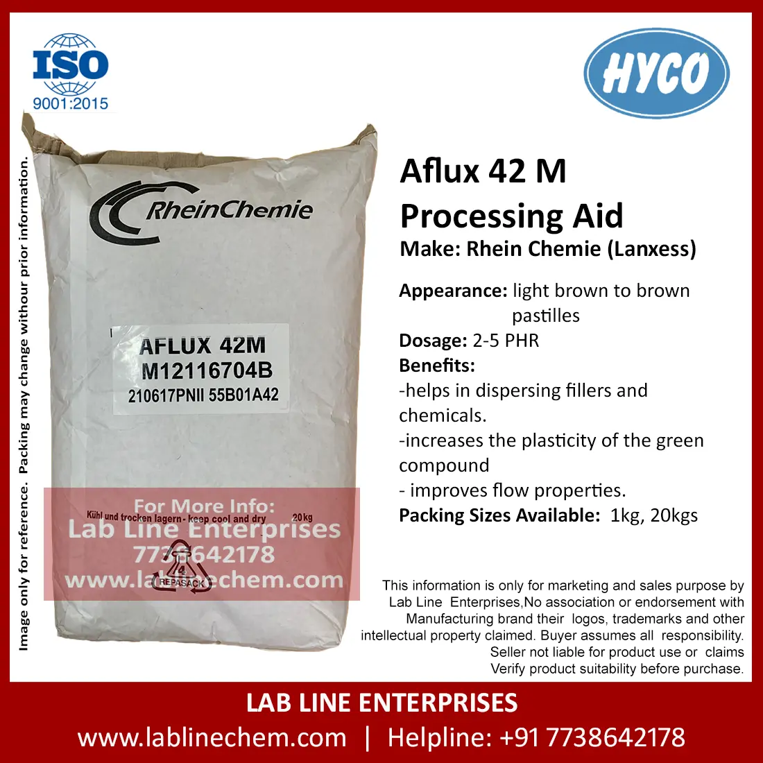 Aflux 42 rubber processing promoter pellets
