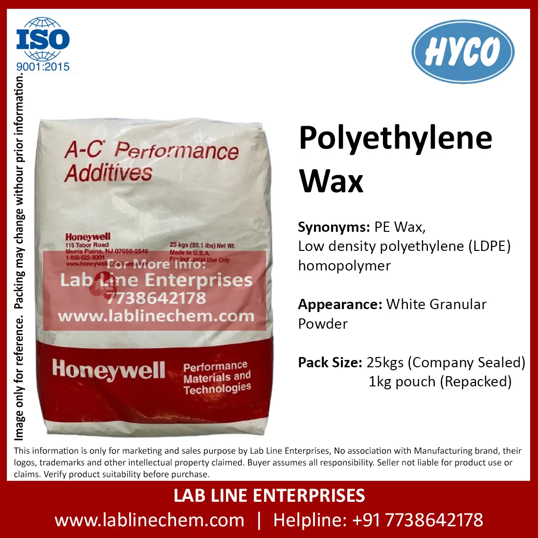 PE Wax AC 617A polyethylene wax powder for rubber and plastics
