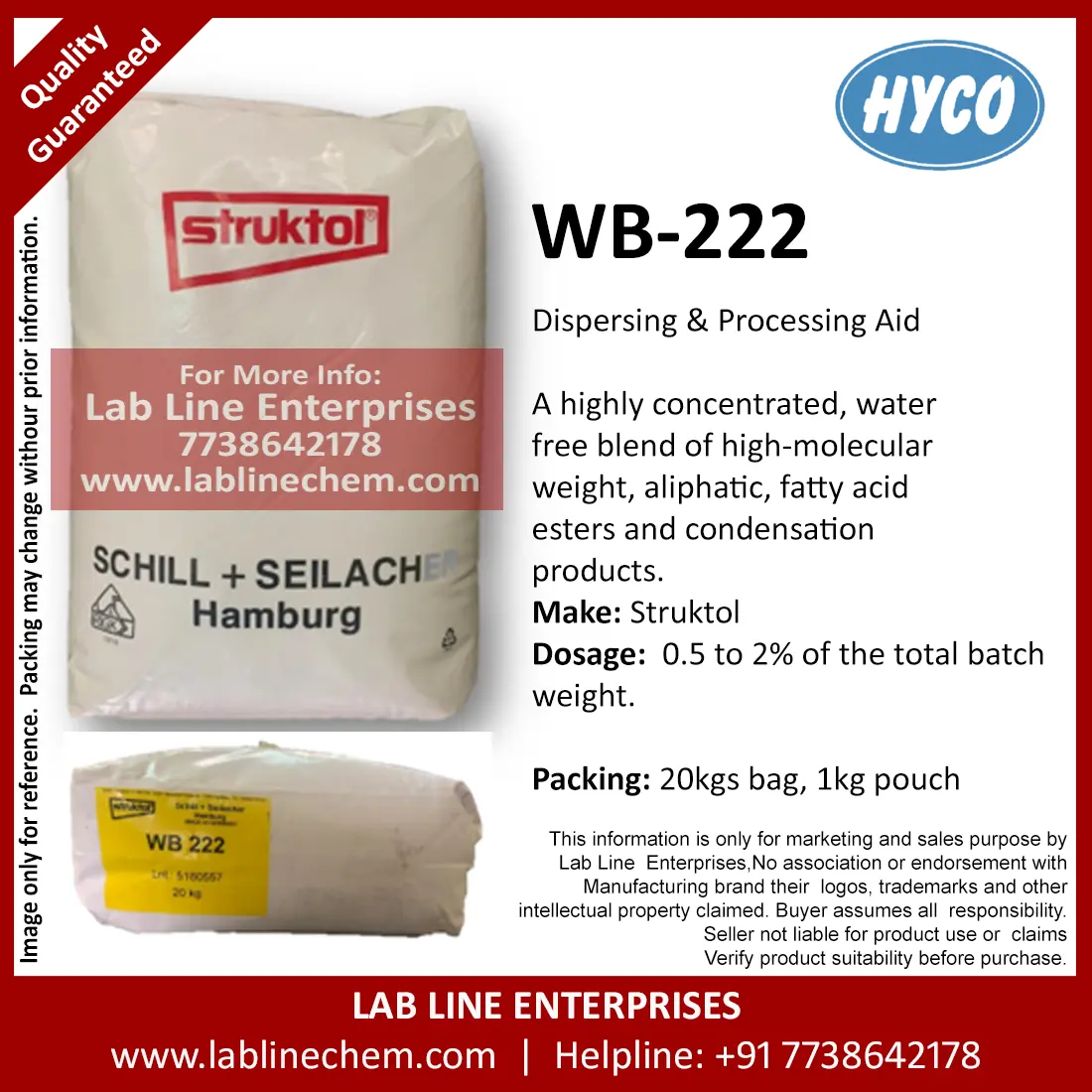 Struktol WB 222 rubber processing additive beads