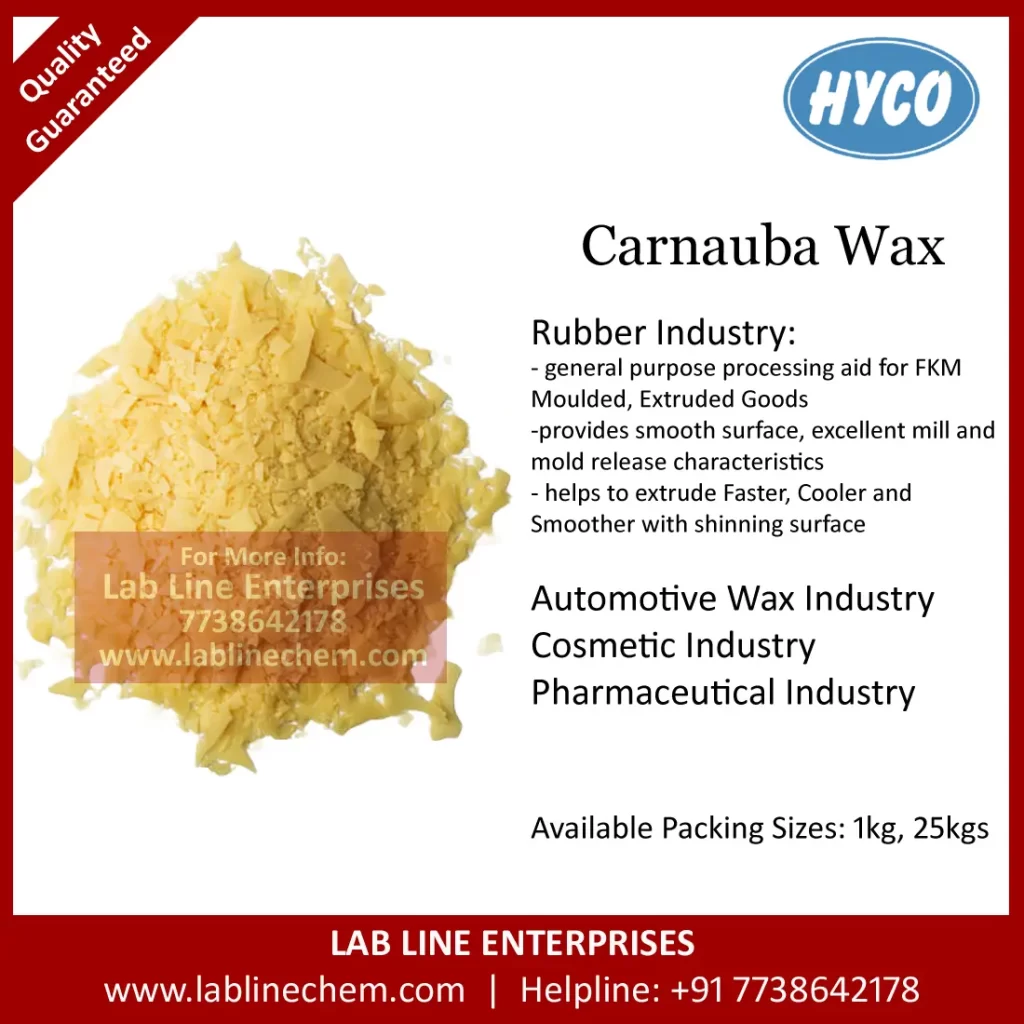 Carnauba Wax Flakes yellow natural industrial wax supplier India