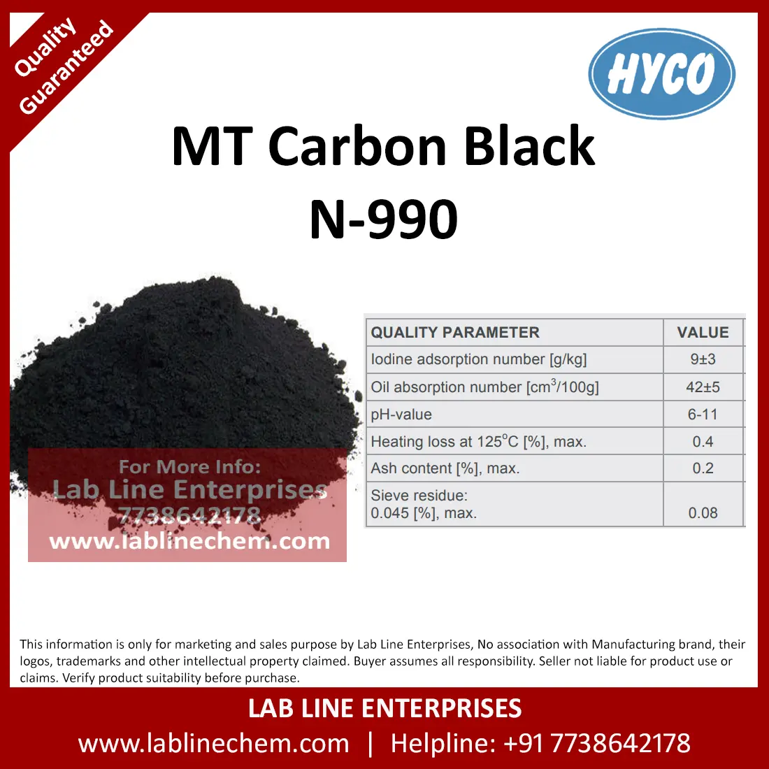 MT Black N990 carbon black powder for rubber processing