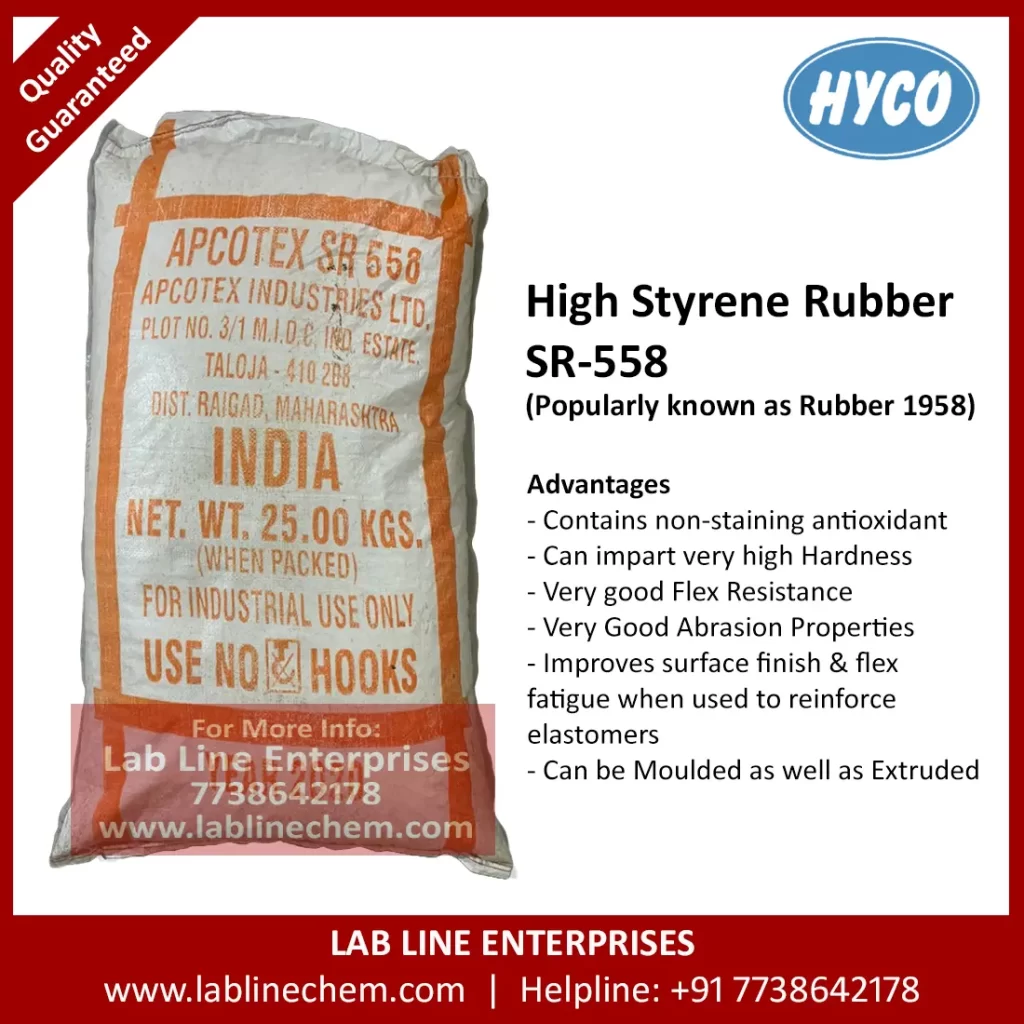 High Styrene Rubber HSR 558 Apcotex industrial rubber raw material bag