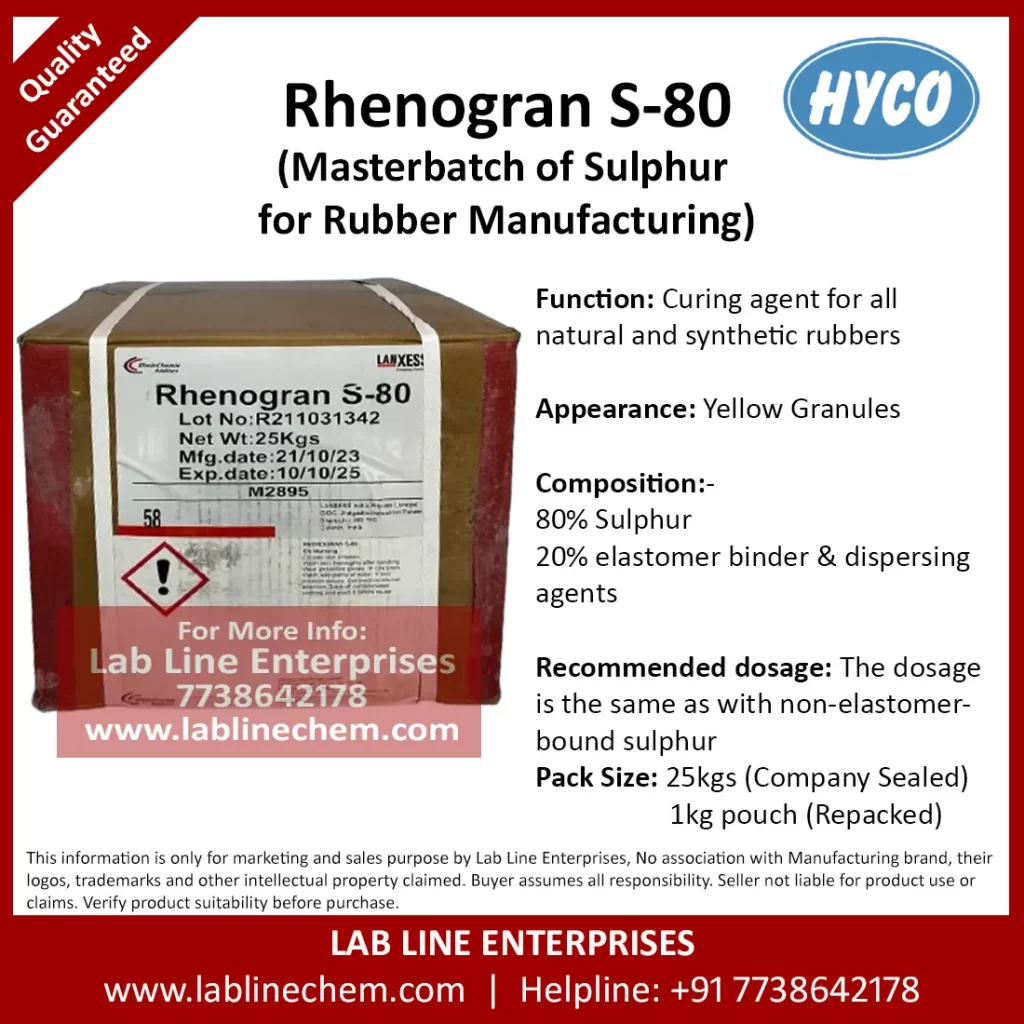 RHENOGRAN S-80 polymer bound sulfur masterbatch granules for rubber vulcanization