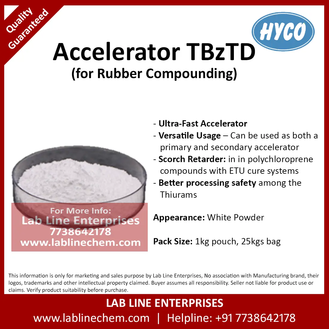 TBzTD rubber accelerator white powder industrial chemical