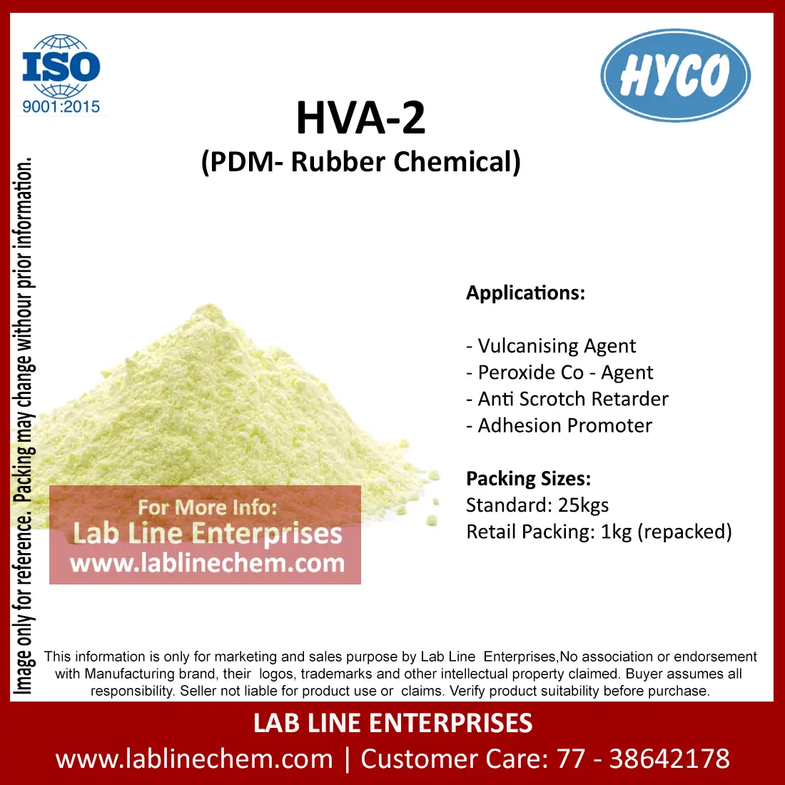 HVA-2 rubber curing agent powder in industrial packaging
